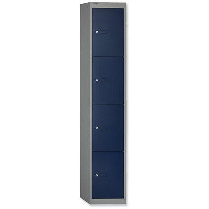 Bisley Steel Locker / 4-Door / Goose Grey-Blue