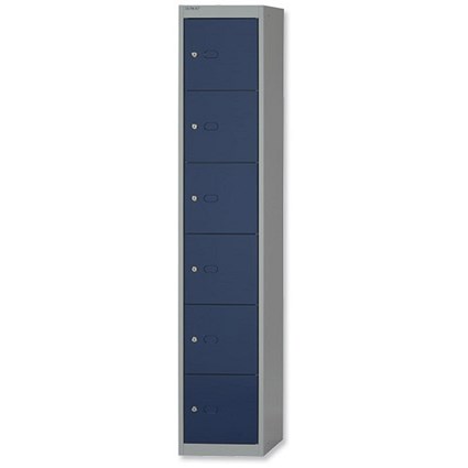 Bisley Steel Locker / 6-Door / Goose Grey-Blue