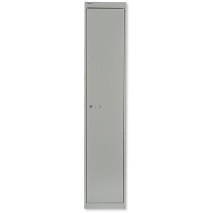 Bisley Divided Locker Steel with Vertical Split and Top Shelf W365xD550xH1800mm Goose Grey