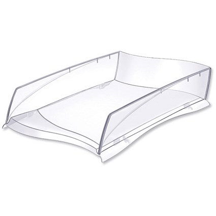CEP Ellypse Letter Tray for Stacking or Staggering - Crystal