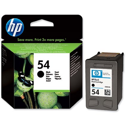 Hewlett Packard [HP] No. 54 Inkjet Cartridge Page Life 600pp 20ml Black Ref CB334AE