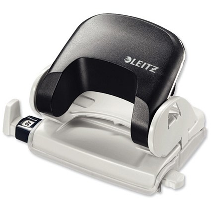 Leitz Topstyle 5038 Punch 2 Hole 80mm Spacing 16 Sheets Capacity Black