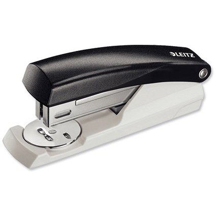 Leitz 5501 Half Strip Stapler Top-loading 26/6 24/6 Capacity 25 Sheets of 80gsm Black