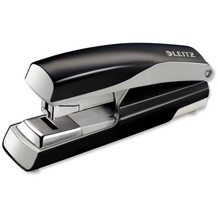 Leitz 5523 Flat Clinch Stapler Opens 180 degrees 26/6 24/6 Capacity 40 Sheets Black