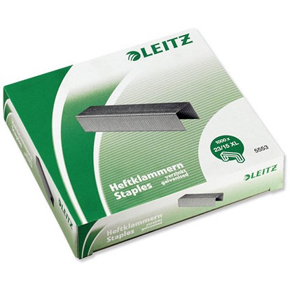 Leitz Staples 23/15 XL Shank Length 10mm [for Stapler 5579] [Pack 1000]