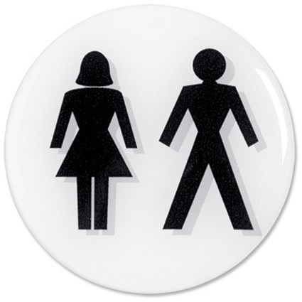 Stewart Superior Office Logo Sign Polyurethane Convex Dia.60mm Toilets