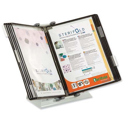 Sterifold Display System Desktop with 10 Anti-microbial Pivoting Pockets A4