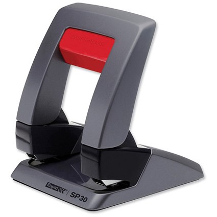 Rapid SP30 Punch 2 Hole Solid Steel Heavy-duty 30 Sheets Capacity Black