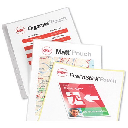GBC Selection of A4 Laminating Pouches - Matt, Gloss and Peel-n-Stick - Pack 30 (10 of Each)