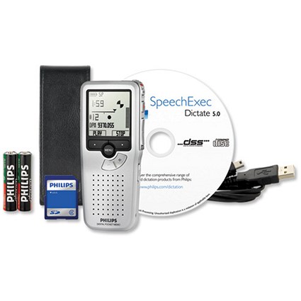 Philips 9370 Digital Pocket Memo Dictation Machine USB 256Mb SD 15Hrs 10 Folders Ref LFH9370/00