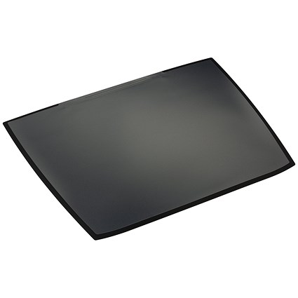 Durable Artwork Desk Mat with Overlay, 590x470mm, Black