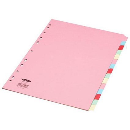 Concord Subject Dividers, 15-Part, A4, Assorted