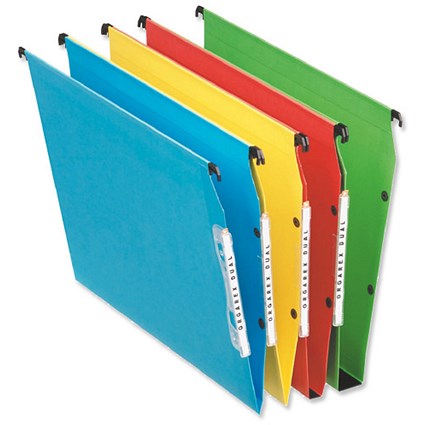 Esselte Orgarex Suspension File Kraft V-Base 15mm Capacity A4 Blue [Pack 25]