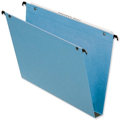 Esselte Orgarex Suspension File Kraft Square Base 30mm Capacity A4 Blue [Pack 25]