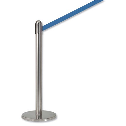 Alba Flexibarrier Stainless Steel Blue Strap Height 1m Base Width 340mm 13kg