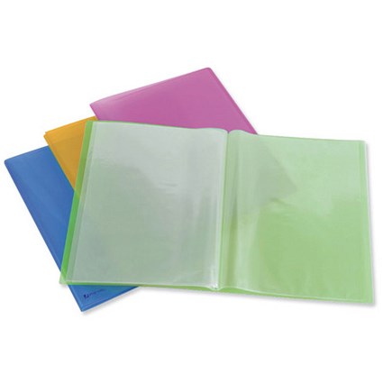 Rexel Ice Display Book / 10 Pockets / A4 / Assorted Translucent Covers / Pack of 10