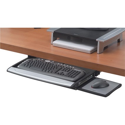 Fellowes Office Suites Deluxe Keyboard Manager Height-adjustable and Movable Mouse Tray