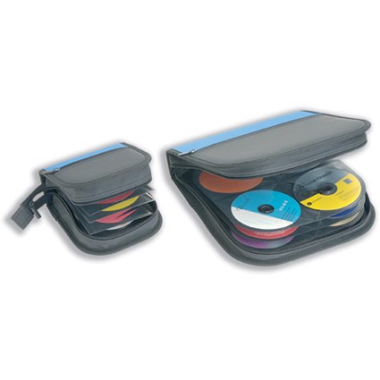 Compucessory CD Storage Wallet Portable for 256 Disks Blue and Black Ref CCS26338