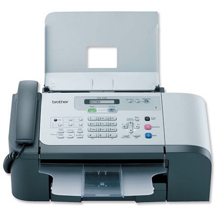 Brother 1460 Inkjet Fax Machine Mono 14.4Kbps 100 Speed Dials 250pp Memory 100 Sheets Ref FAX1460U1