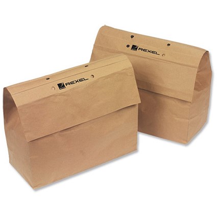 Rexel Recyclable Paper Shredder Sack 30 Litre Ref 2102063 [Pack 20]