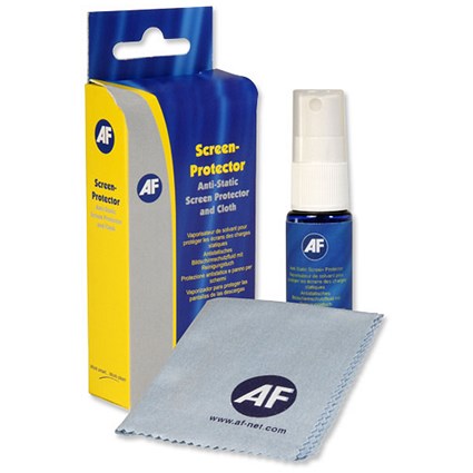 AF Screen Protector Spray Antistatic Non-flammable Non-toxic with Microfibre Cloth 25ml