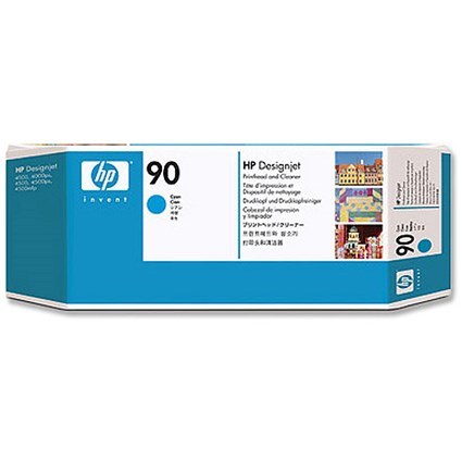 HP 90 Cyan Printhead and Printhead Cleaner