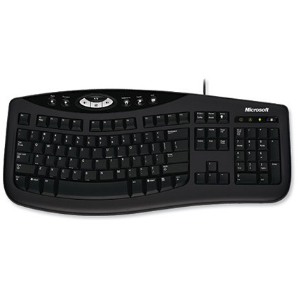Microsoft 2000 Comfort Curve Keyboard Compact wth Hot Keys Black