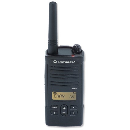 Motorola Radio Two-way 16 Channel Scrambling IVOX Hands-free Charger Holster and Battery Black Ref XTNiD