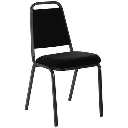 Trexus Visitor Banqueting Chair, Black Frame, Charcoal