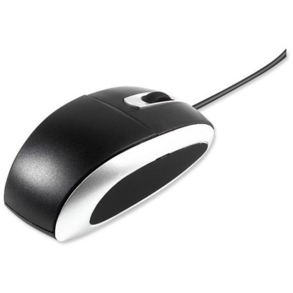 Kensington ValuOptical Mouse Corded USB and PS/2 with Scroll Wheel Black-Silver