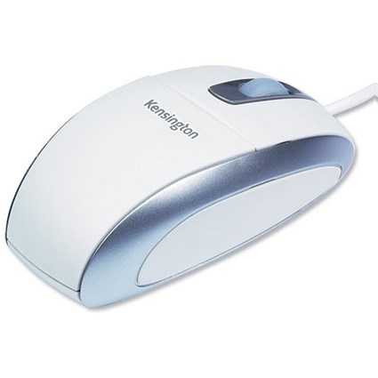 Kensington ValuOptical Mouse Corded USB and PS/2 with Scroll Wheel White-Silver