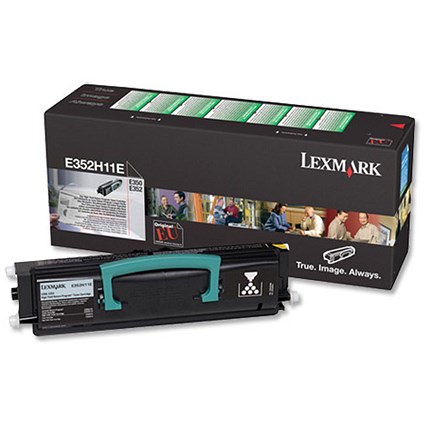 Lexmark E352H11E Black Laser Toner Cartridge