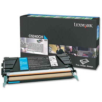 Lexmark C524 High Yield Cyan Laser Toner Cartridge