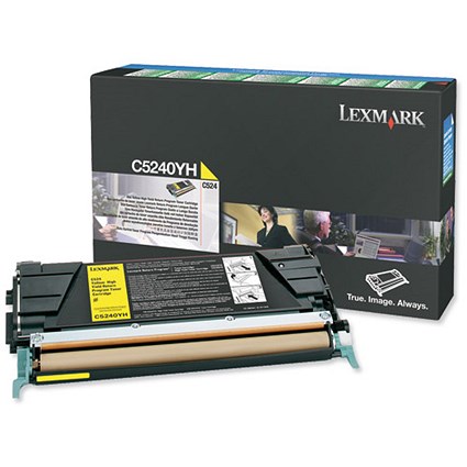 Lexmark C524 High Yield Yellow Laser Toner Cartridge