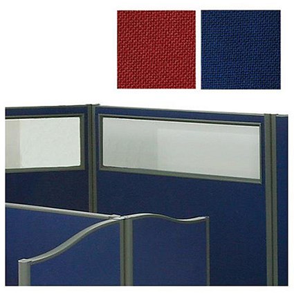 Trexus Plus Shaped Top Screen Floor Standing W1800xD52xH1800mm Royal Blue