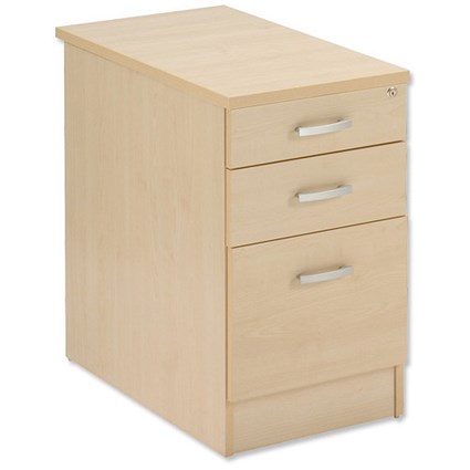 Trexus Plus Filing Pedestal Desk-high 3 Drawer W410xD800xH725mm Maple