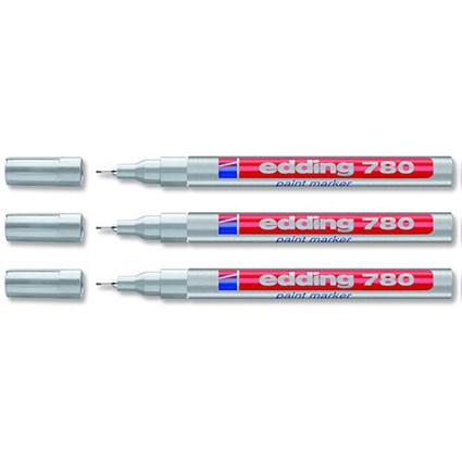 Edding 780 Paint Marker Xylene and Toluene-free 0.8mm Line Silver [Pack 10]
