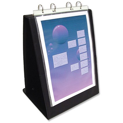 Masters De Luxe Easel Presenter 4-Ring Binding Clasp-locking Portrait A4