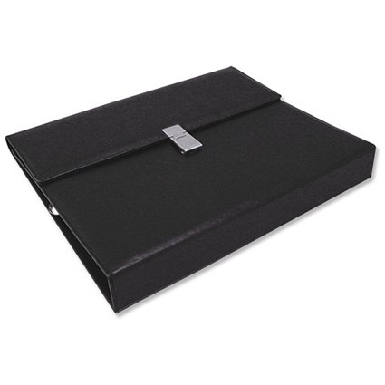 Masters De Luxe Easel Presenter Tri-Folio 4-Ring Binding Clasp-locking A4