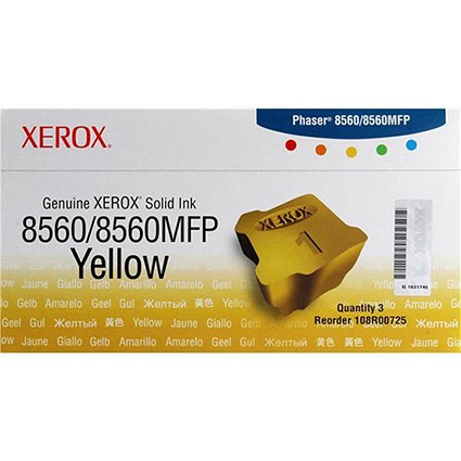 Xerox Phaser 8560 Yellow Solid Ink Sticks (Pack of 3)