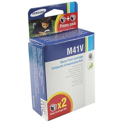 Samsung INK-M41V Black Fax Inkjet Cartridge (Twinpack)