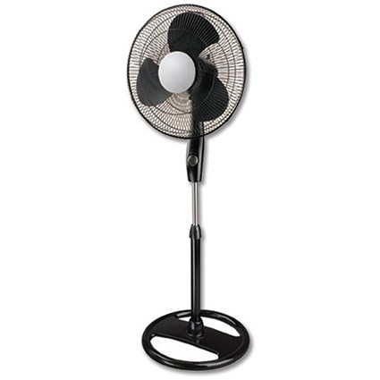 Honeywell Pedestal Fan Floor Stand Oscillating 3-Speed Black/Silver H1120-1350mm Dia.406mm