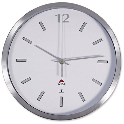 Alba Design Clock Radio Controlled with Plastic Lens and Case Diameter 320mm AL
