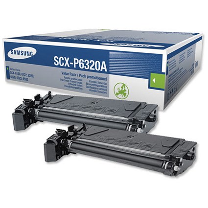 Samsung SCX-P6320A Black Laser Toner Cartridges (Twinpack)