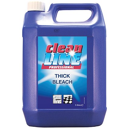 Cleanline Thick Bleach for Drains & Toilets / 5 Litres / Pack of 2