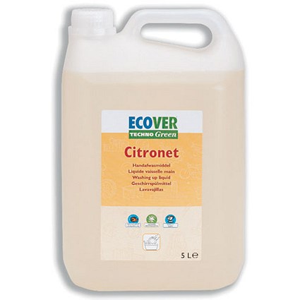 Ecover Washing-up Liquid Citronet Citronella-based Environmentally-friendly 5 Litres