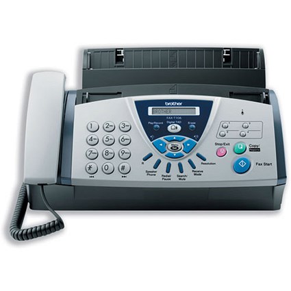 Brother Thermal Fax Machine T106 TAM 14.4Kbps Modem 0.25Mb Memory 2.7kg W302xD186xH132mm Ref FAXT106U1