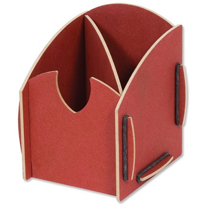 Fellowes Earth Pen Holder Recycled Compressed Fibre Board Red
