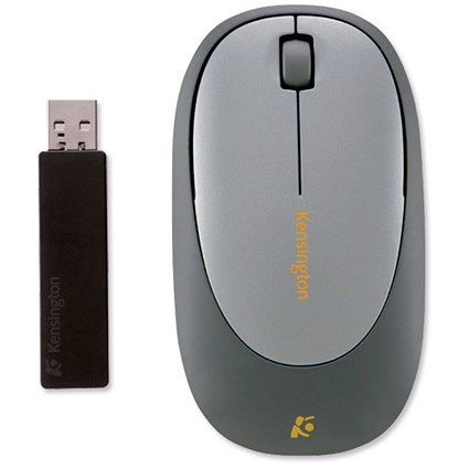 Kensington Ci75M Wireless Notebook Mouse Thin Shape Emergency Cable Grey/Yellow