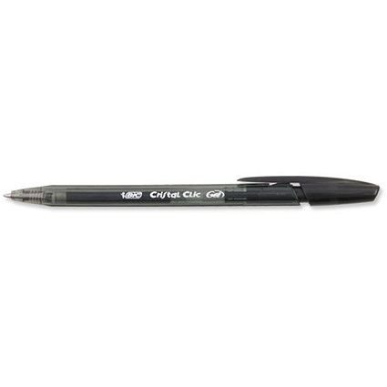 Bic Cristal Clic Gel Pen - Black - Pack of 20